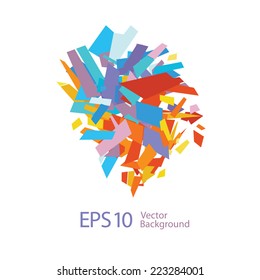 Abstract geometric design template. Vector background.