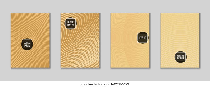 Abstract geometric design title page background. Cool tile journal header page set. First page minimal background for corporate notebook, dairy or notepad.