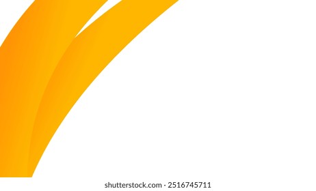 Abstract geometric design of two curved, overlapping orange shapes on a white background ideal for modern branding, minimalist graphics, and artistic concepts