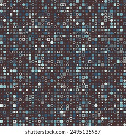 Abstract geometric design. Various geometric shapes in multiple colors. Muted shades of gray and brown with dim blue. Impressive vector illustration.