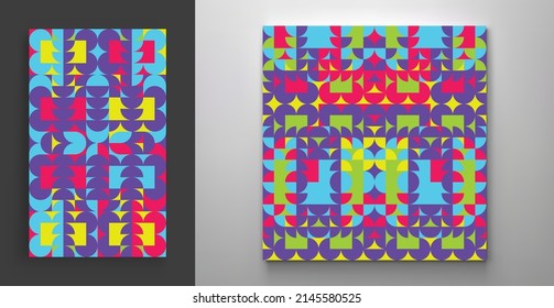 Diseño geométrico abstracto. Ilustración vectorial. El modelo puede utilizarse como plantilla para el folleto, el informe anual, la revista, el afiche, la portada, la presentación, el volante y el banner.