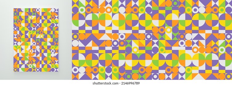 Abstract geometric design. Vector illustration. Pattern can be used as a template for brochure, annual report, magazine, poster, cover, presentation, flyer and banner.