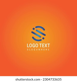 Abstract geometric design vector template. Logotype icon Digital Technology style.