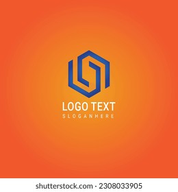 Abstract geometric design vector template. Logotype icon Digital Technology style.