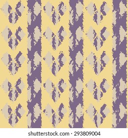 Abstract geometric design vertical lines and rhombus - vector seamless pattern