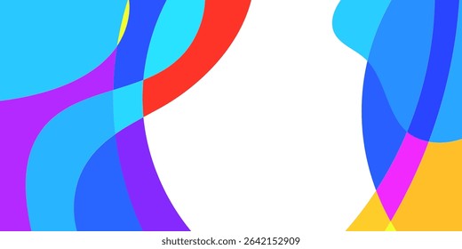 Abstract geometric design with vibrant colors and flowing shapes