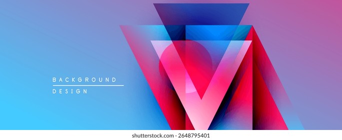 Abstract geometric design. Vibrant colors blend, creating dynamic visual effect. Modern background suitable for digital projects.