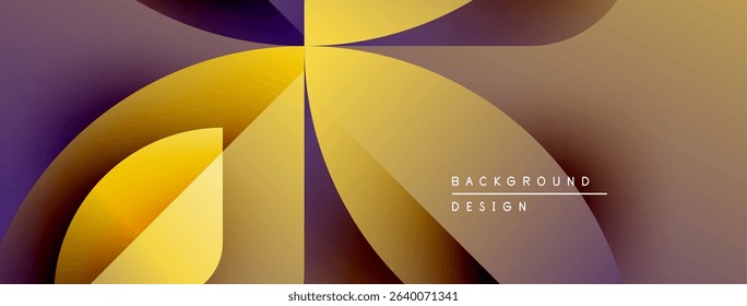 Abstract geometric design. Warm colors blend, creating dynamic visual effect. Modern background suitable for various projects.