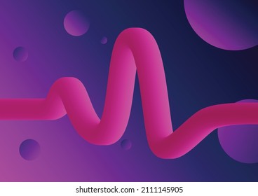 Abstract geometric design. Wave fluid shape gradient color. Vector illustration.