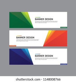 Abstract geometric design web banner template. Web Design Elements - Header Design. Abstract geometric web banner template on grey background.