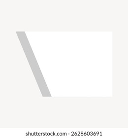 Abstract geometric design with a white rectangle and gray diagonal line. Minimalist style with geometric shapes. Modern abstract art with geometric focus. Background with copy space, vector.