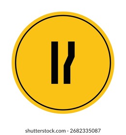 Abstract geometric design with yellow circular background and figure