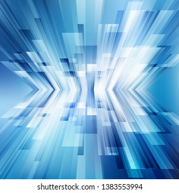 Abstract geometric diagonal blue lines overlap layer business shiny motion perspective background technology concept. Vector illustration