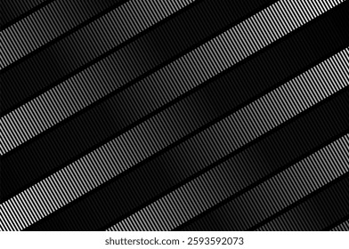 Abstract Geometric diagonal fading line, vertical fading lines, tracks, halftone stripes, Trendy Monochrome seamless background pattern.