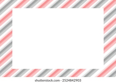 Abstract geometric diagonal lines background pattern with red and grey colors. Vector illustration with copy space in the center, for greeting card, note, wallpaper.