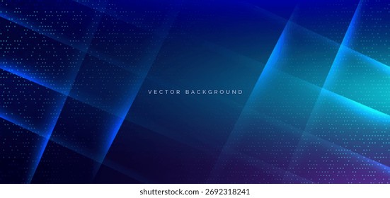 Velocidade das linhas geométricas diagonais abstratas em fundo azul escuro. Conceito de movimento em alta velocidade. Ilustração vetorial