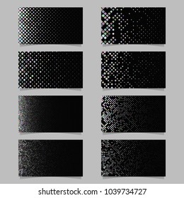 Abstract geometric diagonal square pattern card background set