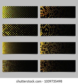 Abstract geometric diagonal square pattern banner template set