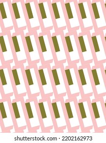 Abstract Geometric Diagonal Stripes Lines Seamless Pattern Trendy Fashion Colors Minimalist Simple Design Retro Concept Perfect for Allover Fabric Print Pastel Pink Olive Green Tones