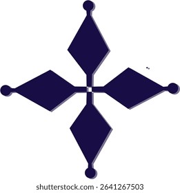 Abstract Geometric Diamond Cross Logo Symbol – Minimalist Vector Design for Branding and Graphic Elements