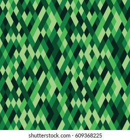 The Abstract geometric diamond pattern green