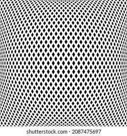 Abstract geometric diamonds pattern with 3D illusion effect. Vector art.