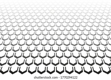 Resumen del patrón de diamantes geométricos. Perspectiva decreciente. Fondo blanco texturado. Arte vectorial.