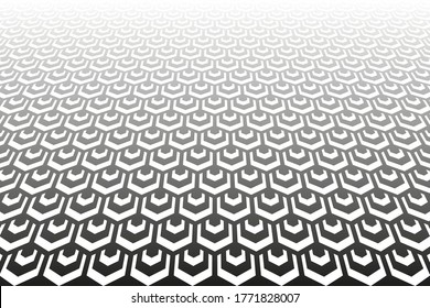 Resumen del patrón de diamantes geométricos. Perspectiva decreciente. Fondo texturado. Arte vectorial.
