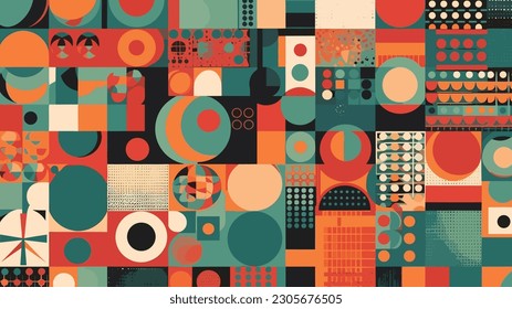 Resumen de diferentes colores geométricos formas de fondo ilustración vectorial