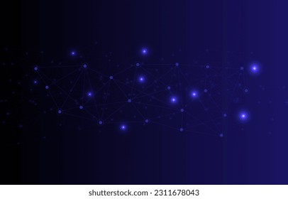 abstract geometric digital network. Futuristic technology style decoration background light network.Elements Isolated vector illustration. and graphic technology  Science abstract  graphic design