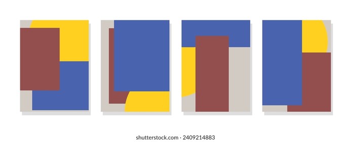 Abstract geometric digital painting in a minimalist modern art style. Vibrant colors make it perfect for wall art, posters, banners, cards, and decor.