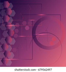 Abstract geometric digital technology arrows concept background. vector illustration. eps10