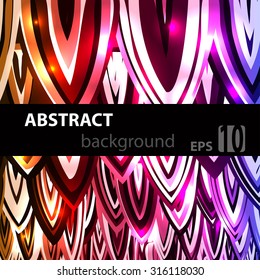 Abstract geometric disco glowing of background. Vector illustration. EPS
