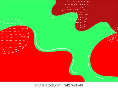 abstract geometric doodle background with retro handdrawn cartoon style