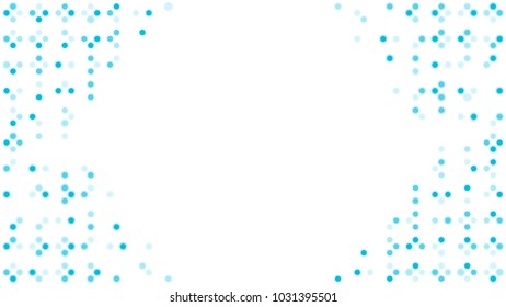 Abstract geometric dot circle pattern blue color illustration isolated on white background with copy space, vector eps 10