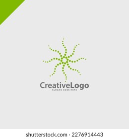abstract geometric dot circle spiral logo company business