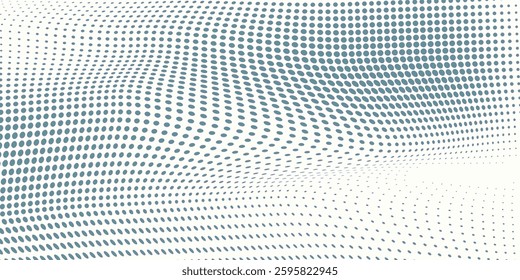 Abstract geometric dot pattern background. Seamless repeating cute hand drawn dots vector. Fun random design elements. Illustration in blue colors