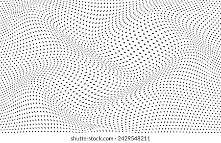 abstract geometric dot wave pattern vector illustration.
