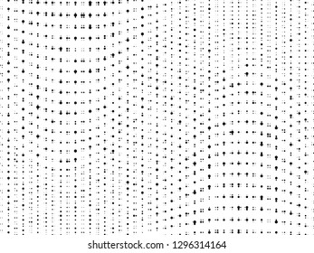 Abstract geometric dots background. Black white random grunge dots texture. Pop Art circle comic pattern. Polka dots ornament vector pattern. Template for presentation flyer, business cards, stickers