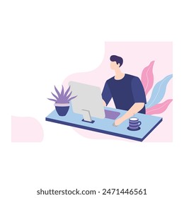 Abstract geometric dots connection on white background. Abstract hexagon technology connect for concept design.