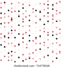 Abstract Geometric Dots Seamless Pattern Background For Scrapbook, Flyers, Posters, Web, Greeting Cards.
