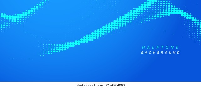 Resumen del diseño geométrico de fondo de onda azul con puntos