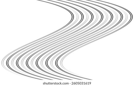 abstract geometric double gradient line flag pattern art.