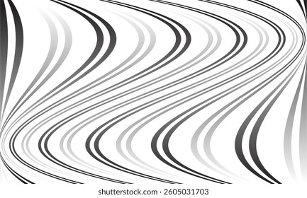 abstract geometric double gradient line wave pattern art.