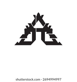 Abstract Geometric Dragon Head Logo Vector Silhouette Illustration