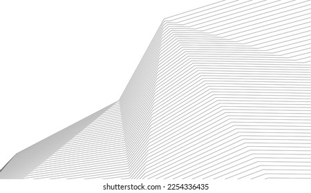 Abstract geometric drawing on white background 