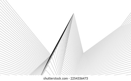 Abstract geometric drawing on white background 