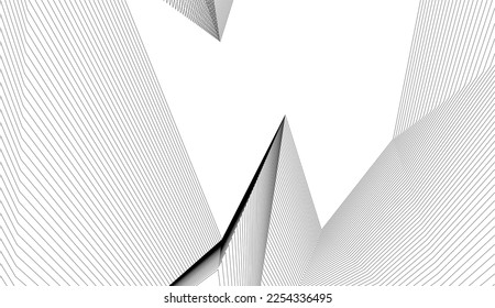 Abstrakte geometrische Zeichnung auf weißem Hintergrund 