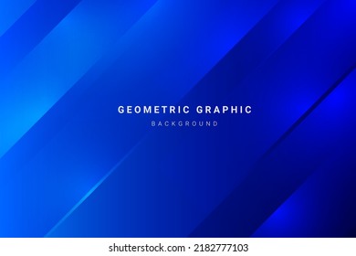 Abstract geometric dynamic blue shiny lines design color background