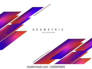 Abstract geometric dynamic lines design white background